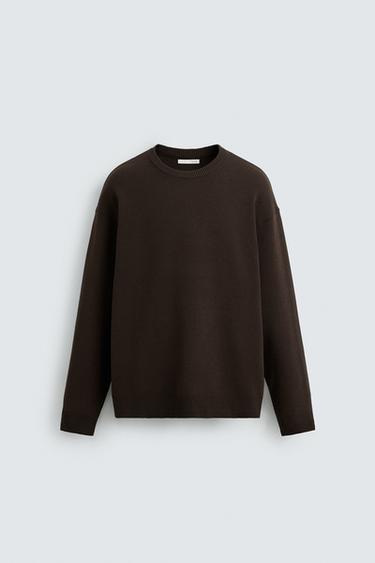 Zara BASIC SOFT SWEATER - Brown