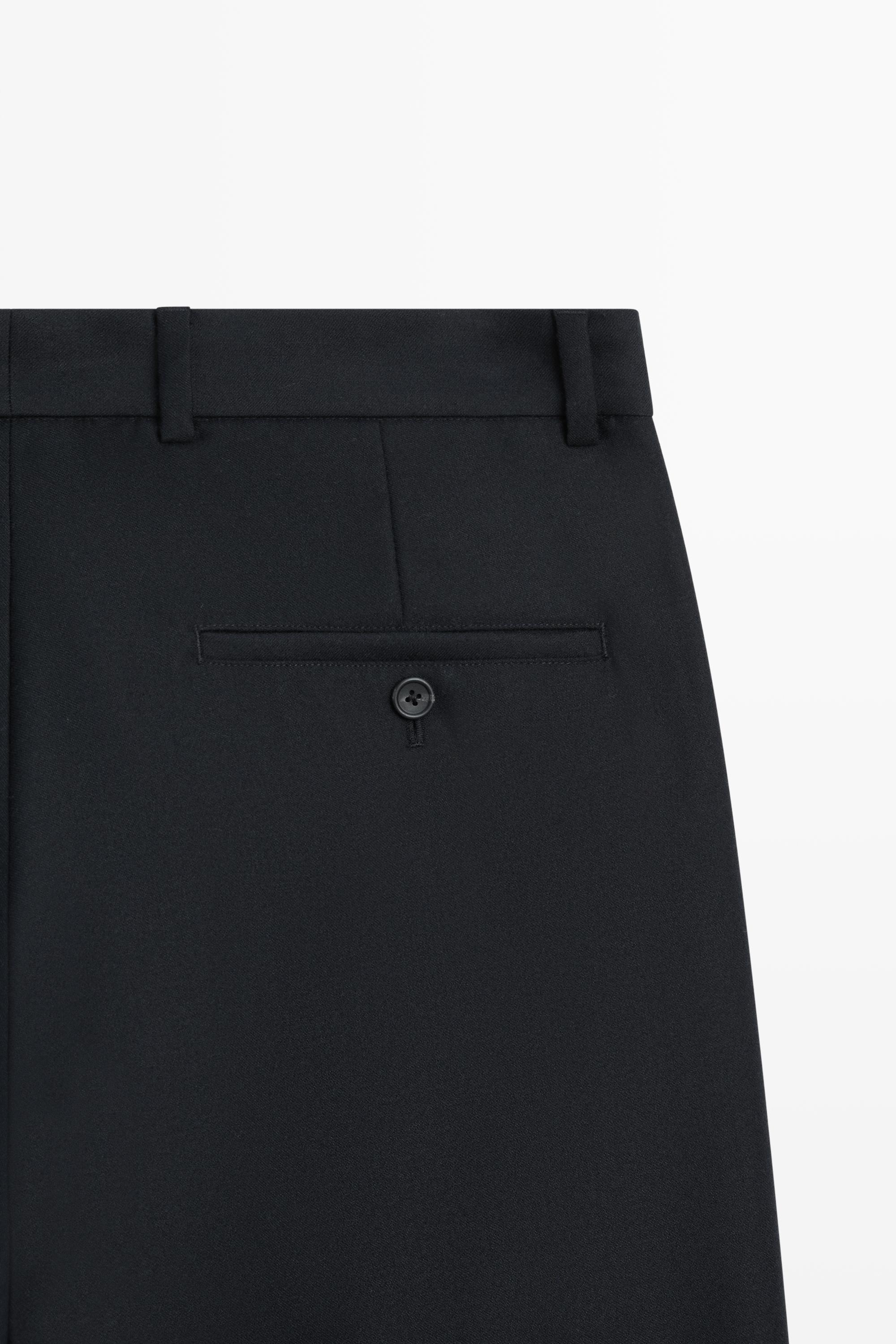 100% wool relaxed fit pants