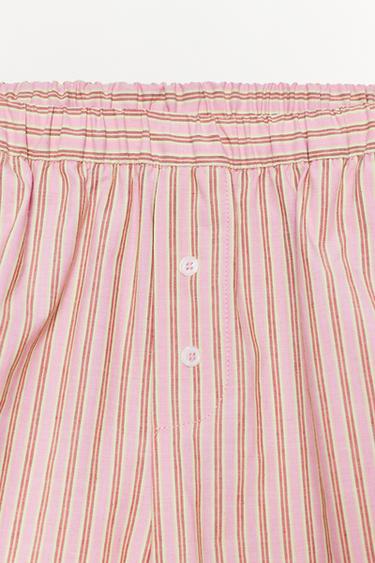 SHORT À RAYURES AVEC COTON - Rose de Zara - Image 2