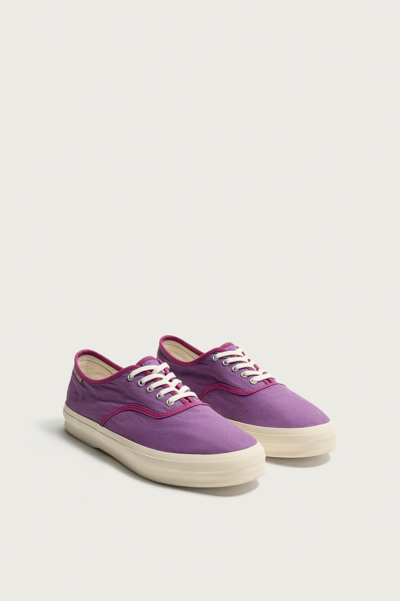 FRUIT OF THE LOOM™ FABRIC SNEAKERS — Lilac
