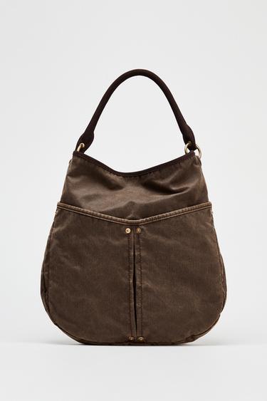 SAC SHOPPER EFFET USÉ - Marron de Zara - Image 2