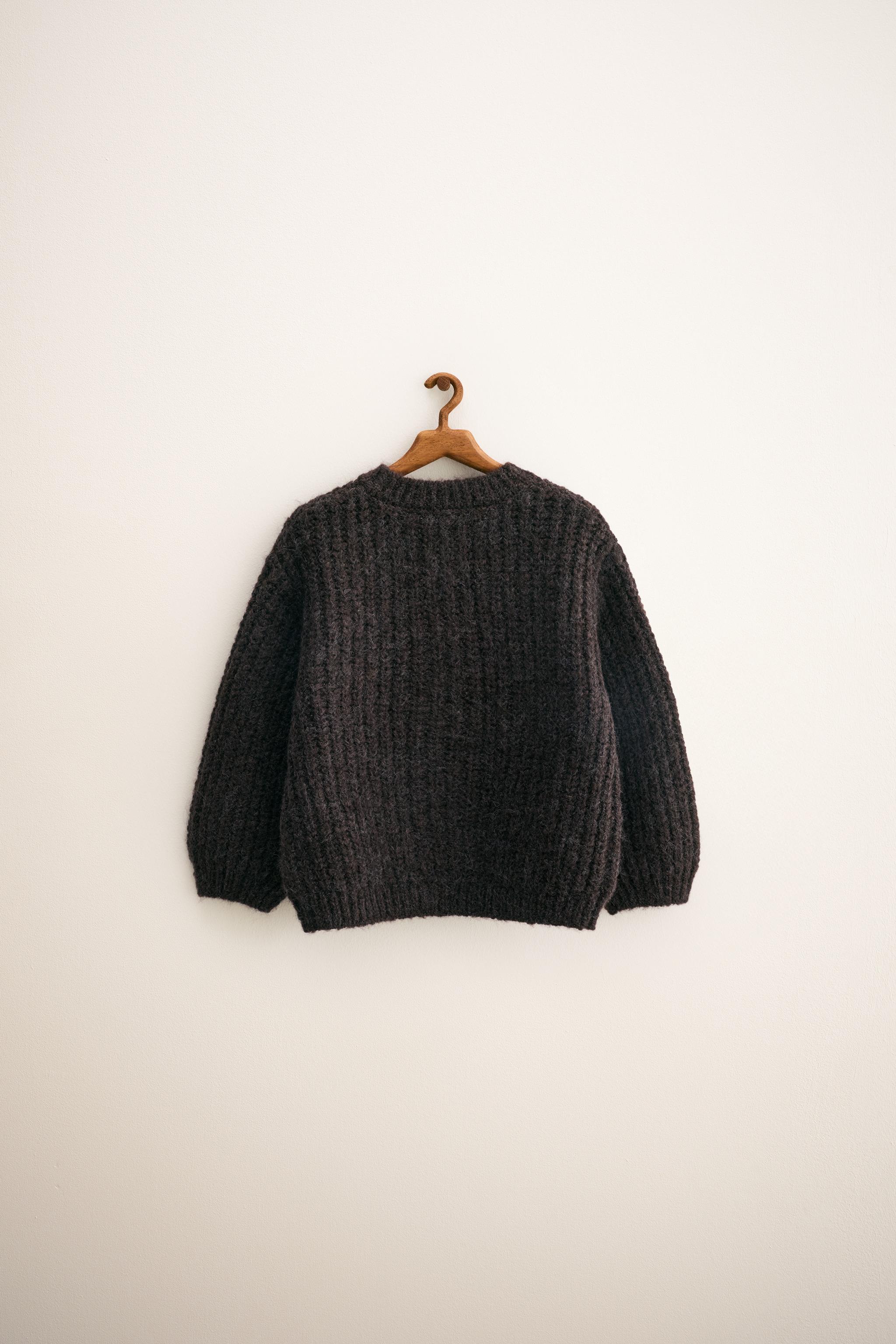 ZARA TIMELESS - WOOL BLEND CHUNKY KNIT CARDIGAN