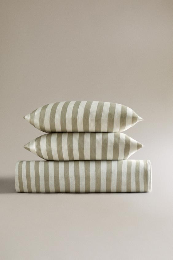 STRIPED BED LINEN ZARA Turkey