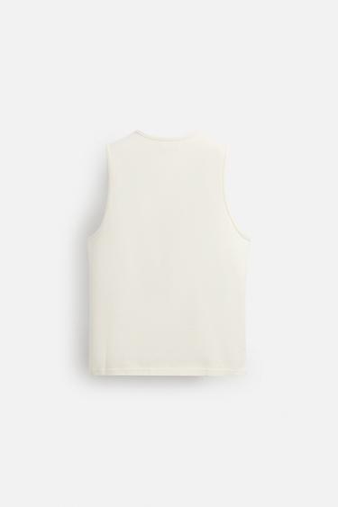 TANK TOP - LIMITED EDITION - Oyster-white by Zara - Image 6