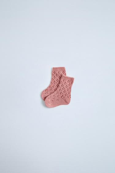 WOOL BLEND SOCKS - Pink by Zara