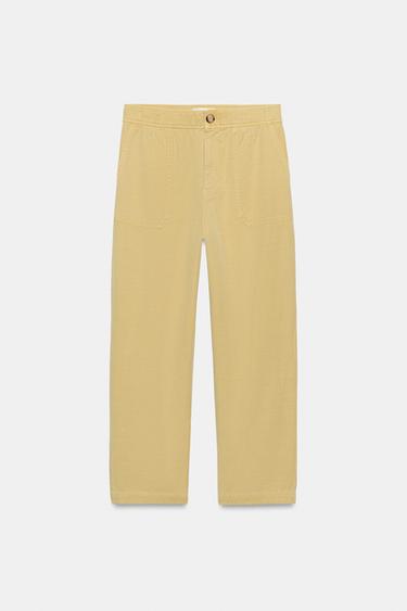 ELASTIC WAIST TROUSERS - Mid-yellow by Zara - Image 5