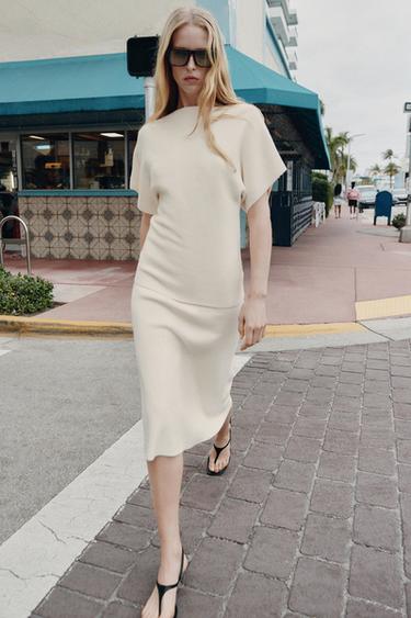 JERSEY PUNTO MANGA ANCHA - Crudo de Zara