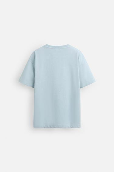 T-SHIRT HEAVYWEIGHT BASIQUE - Bleu clair de Zara - Image 7