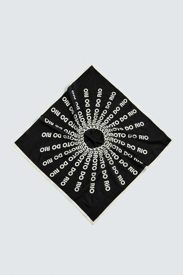 TEXT PRINT BANDANA - Black by Zara - Image 3