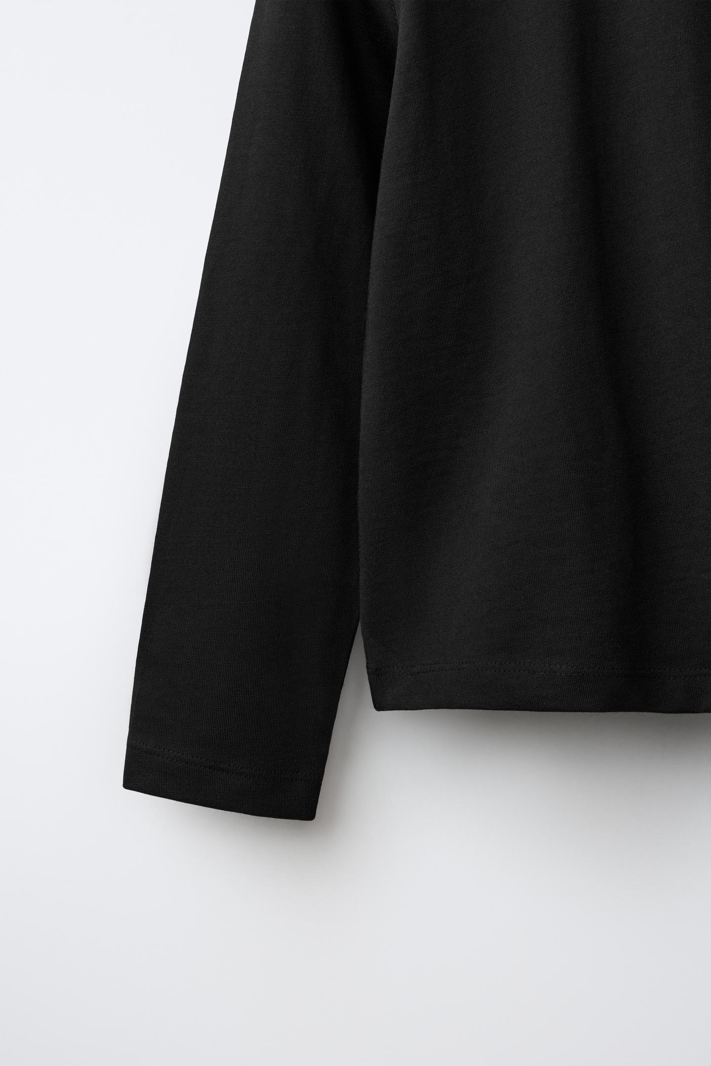 Детская футболка Zara Basic, цвет: Чёрный — фото 4