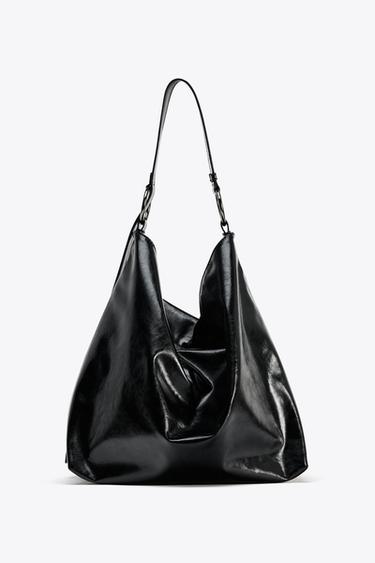 МЯГКАЯ ДВУСТОРОННЯЯ СУМКА-МЕШОК — Черный от Zara