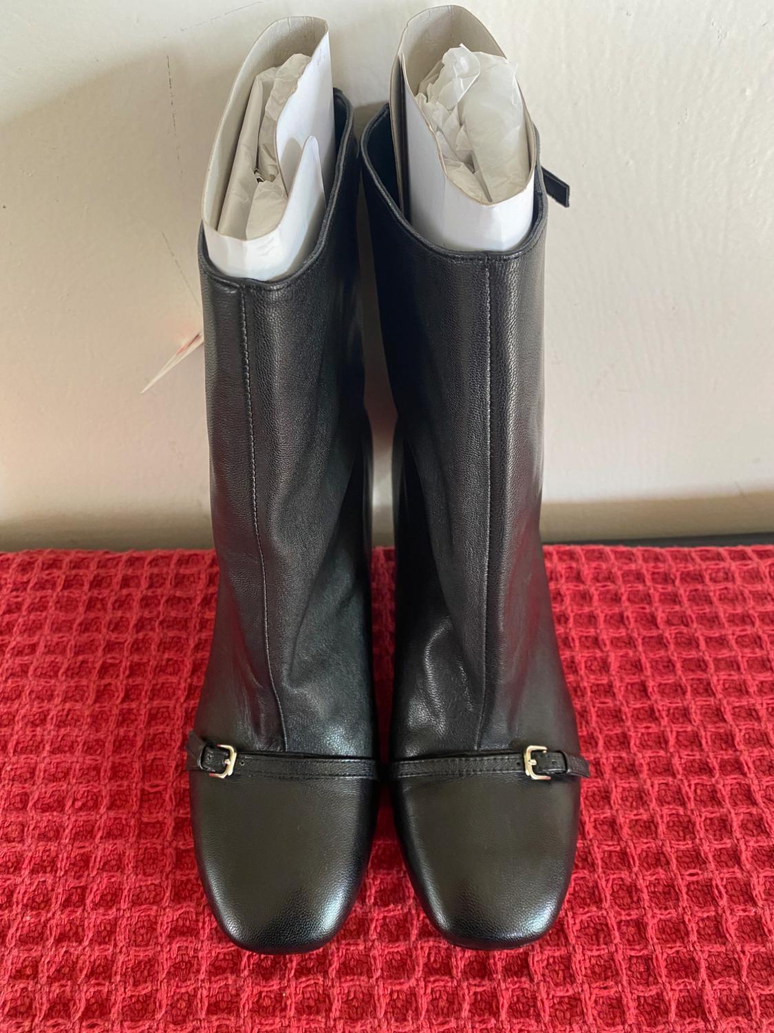 ROUND TOE LEATHER ANKLE BOOTS - Image 4