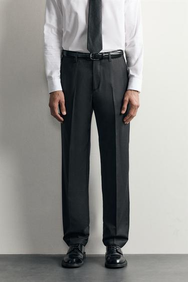 100% WOOL SUIT PANTS — Anthracite Gray 2