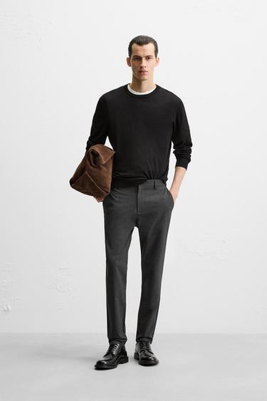PANTALÓN SLIM FIT CONFORT - Gris Antracita de Zara - Imagen 0