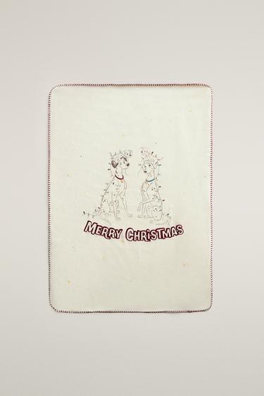 KIDS' CHRISTMAS 101 DALMATIANS ©DISNEY BLANKET — Ecru 1