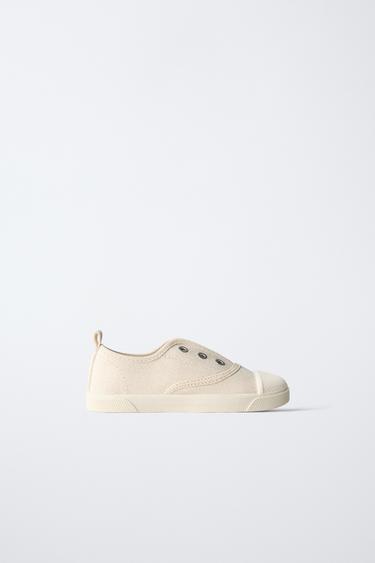 COTTON SNEAKERS - Ecru White by Zara