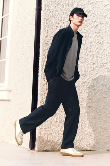 Zara 標準版棉質襯衫 - 藍色