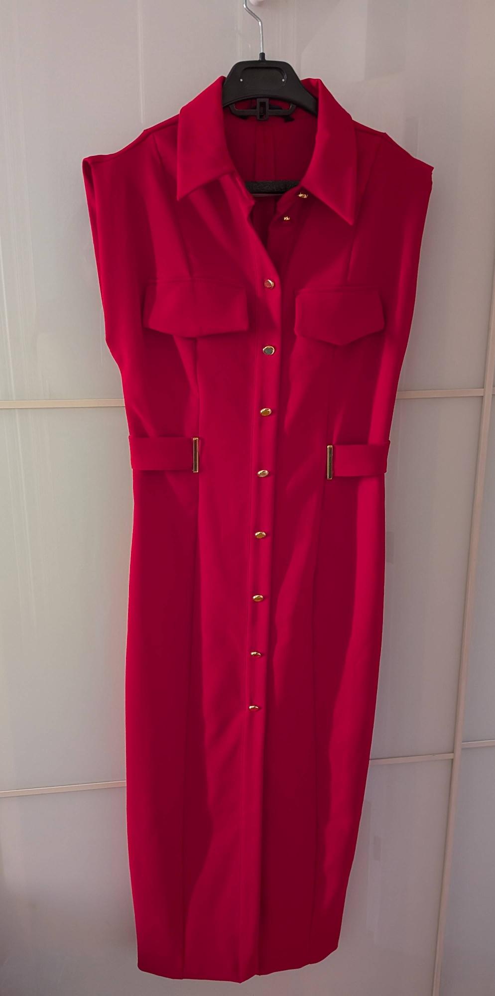 CREPE MIDI FITTED DRESS - Image 7