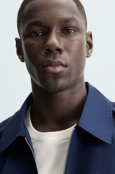 REGULAR FIT BOMBER JACKET - Blue by Zara - Image 5