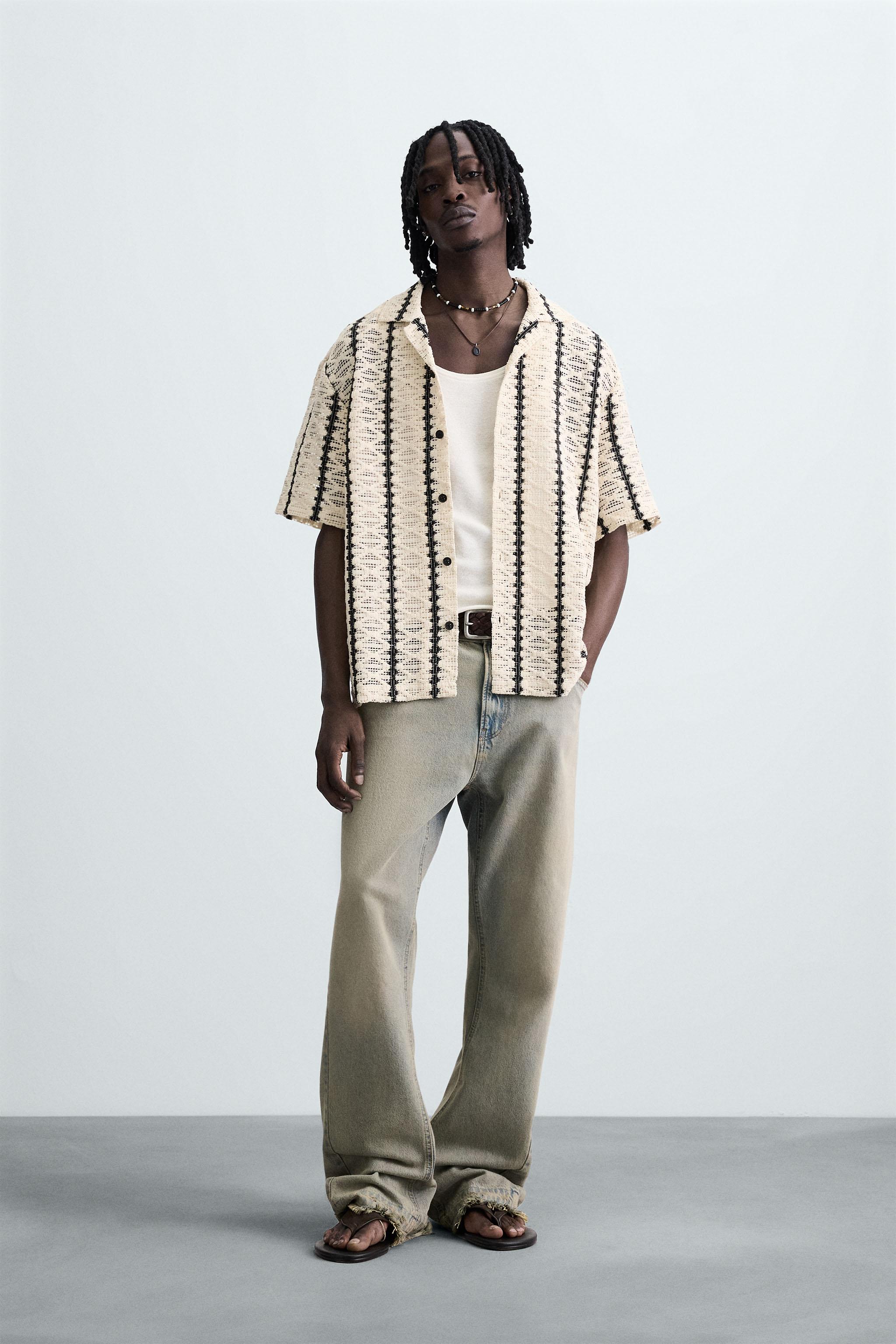 Knuth Marf crochet knit shirt ブラック Knuth Marf - crochet knit shirt / クロシェ ニットシャツ