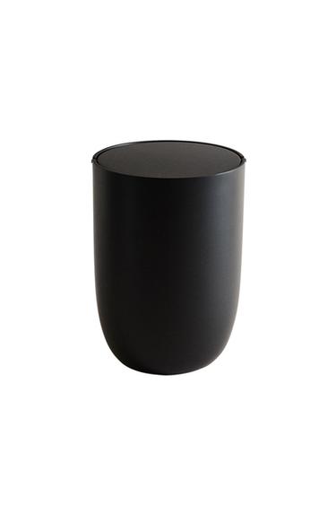 BLACK RESIN BATHROOM BIN - Black by Zara