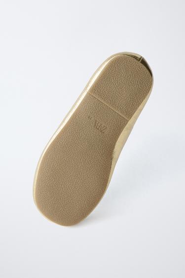 BALLERINES AVEC NŒUD - Or de Zara - Image 6