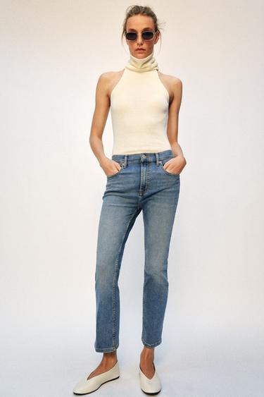ZW COLLECTION MID-WAIST BOOTCUT JEANS - Blue by Zara - Image 3