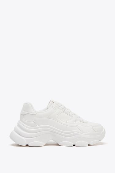 CHUNKY PLATFORM TRAINERS - White by Zara - Image 0