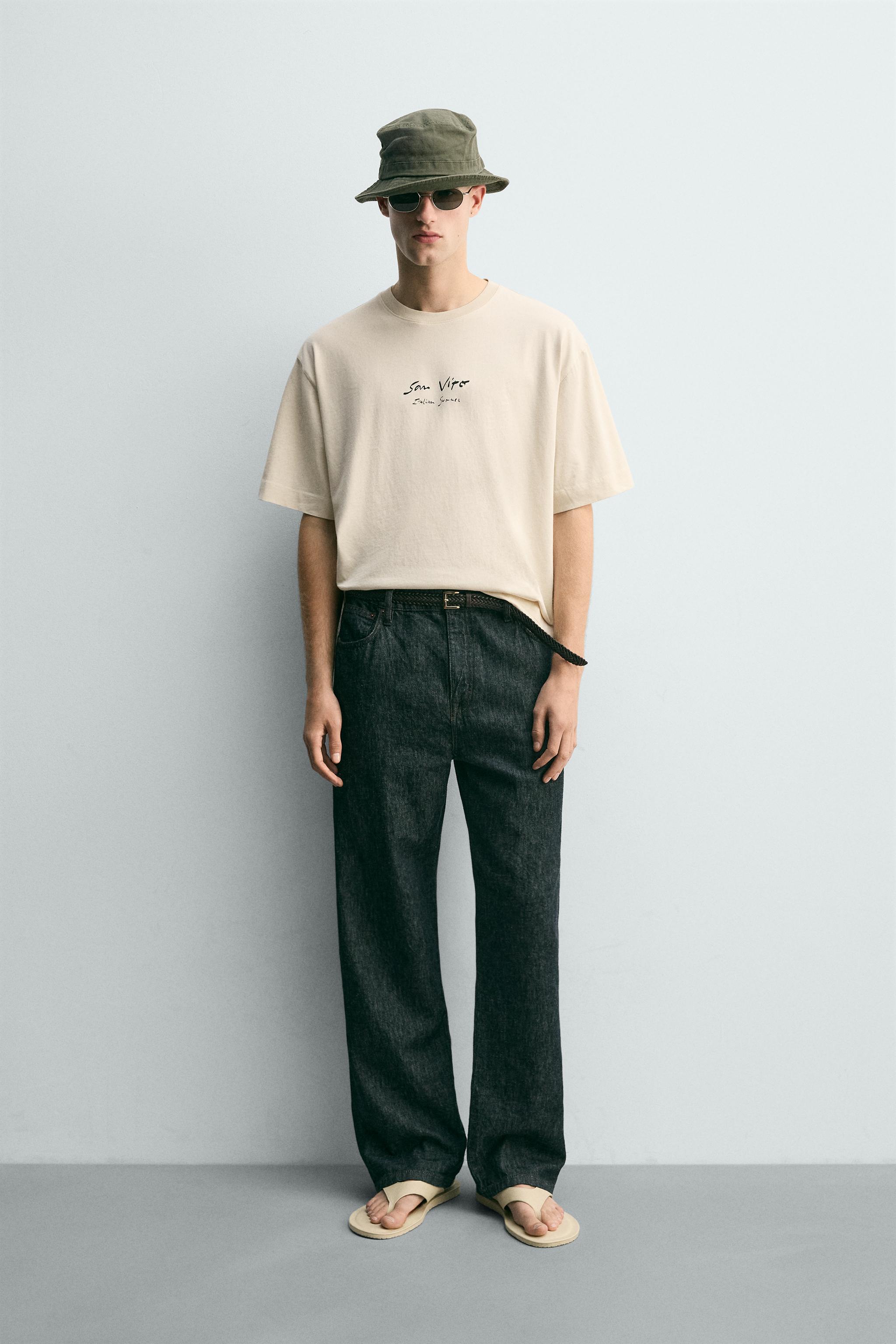 テキストプリントTシャツ - エクリュ/ベージュ | ZARA Japan / 日本