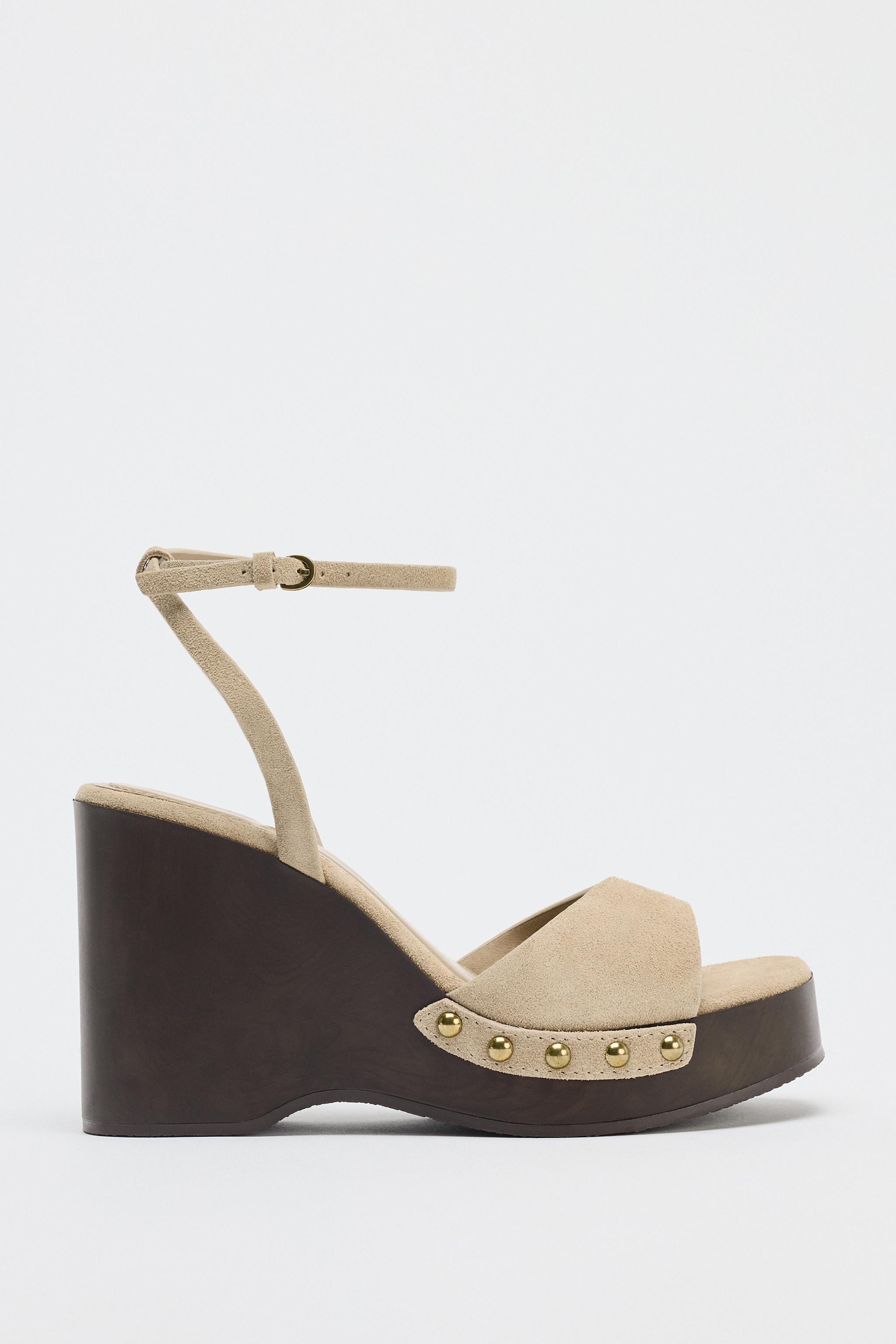 STUDDED SUEDE SANDALS