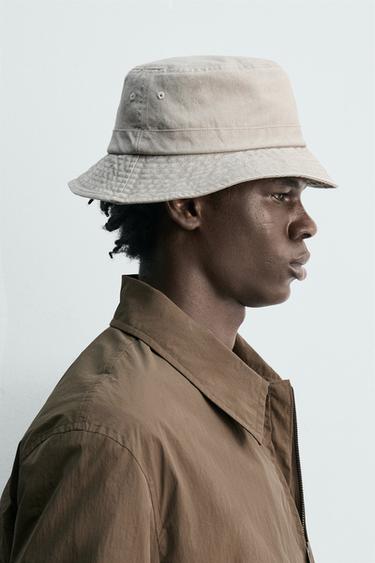 CHAPEAU BOB DÉLAVÉ - Sable de Zara - Image 1