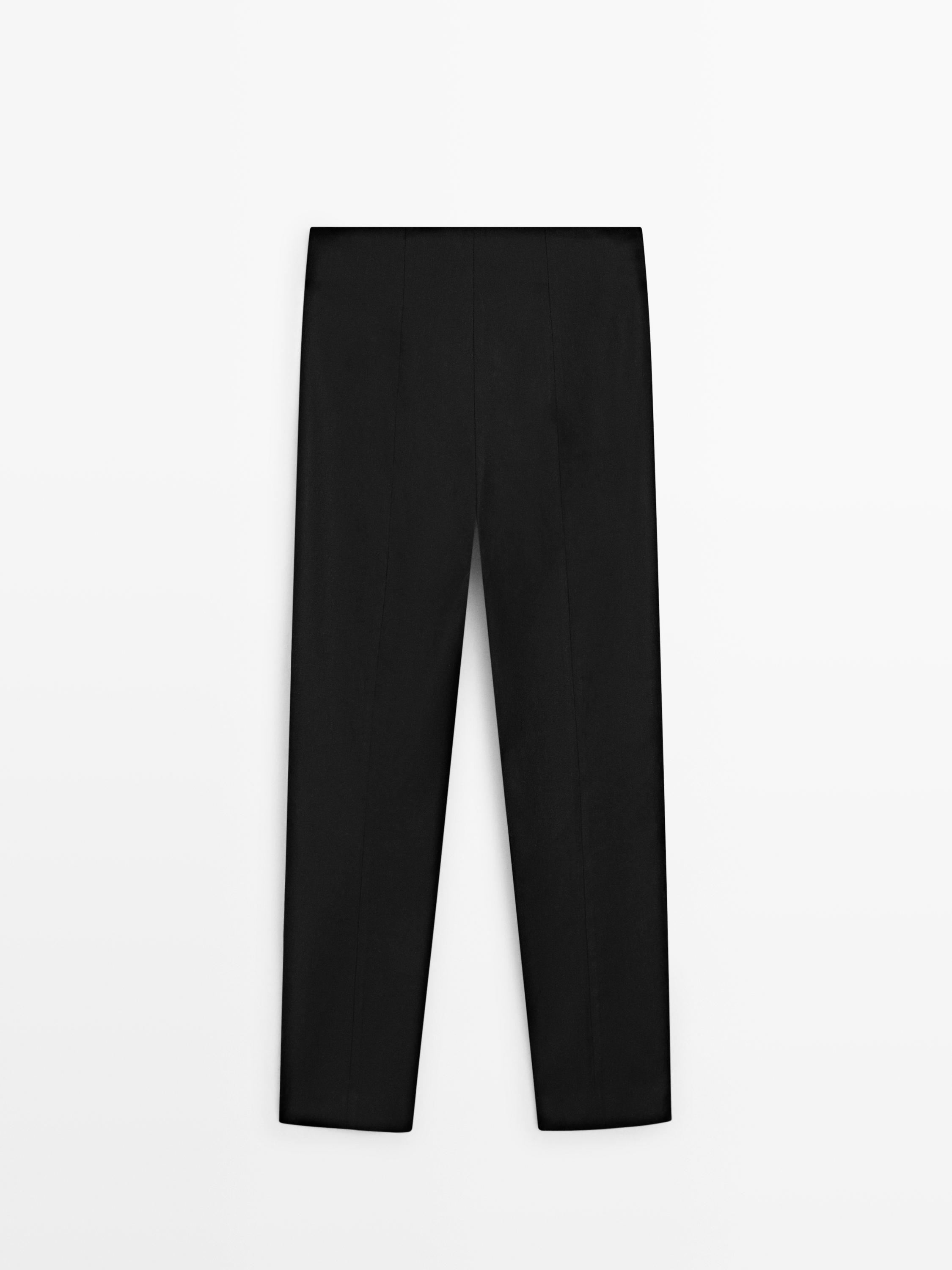 Linen blend capris