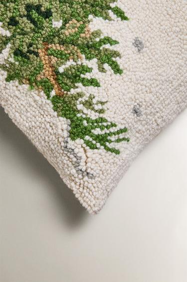 HOUSSE DE COUSSIN LAINE CHIEN SAPIN DE NOËL - Écru de Zara - Image 1