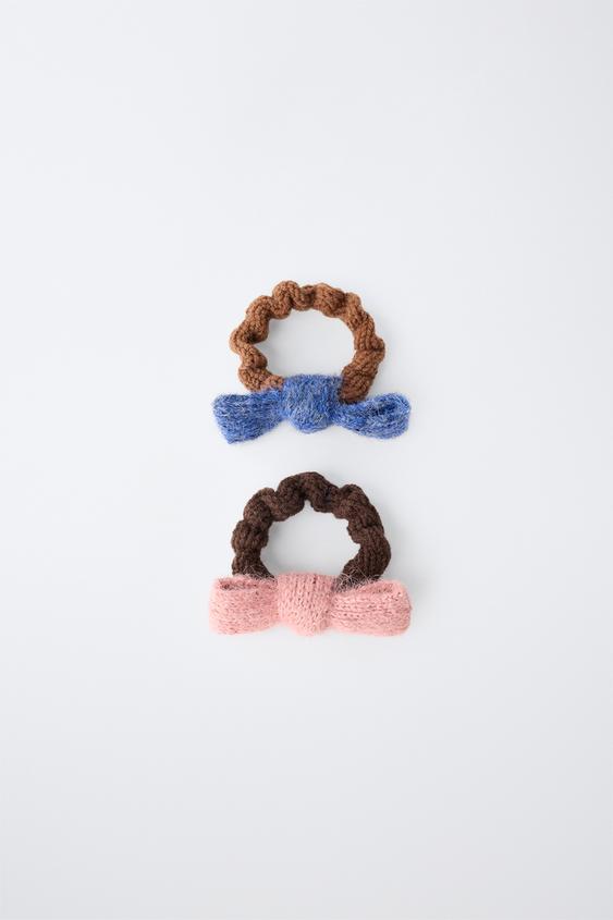 2-PACK OF KNITTED BOW HAIR TIES - Multicoloured by Zara - Image 0