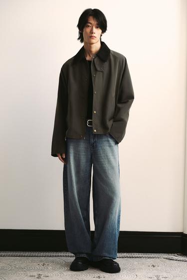 Zara BALLOON FIT 牛仔褲 - 中藍色