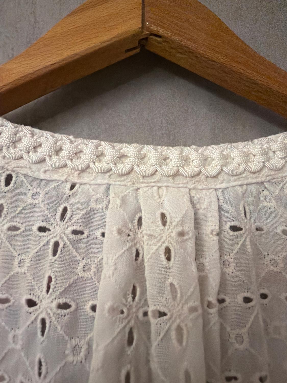 BLOUSE BRODÉE EN COTON MANCHE LONGUE. - Image 7