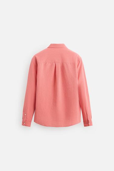 STRIPED SHIRT - Red / Coral by Zara - Image 8