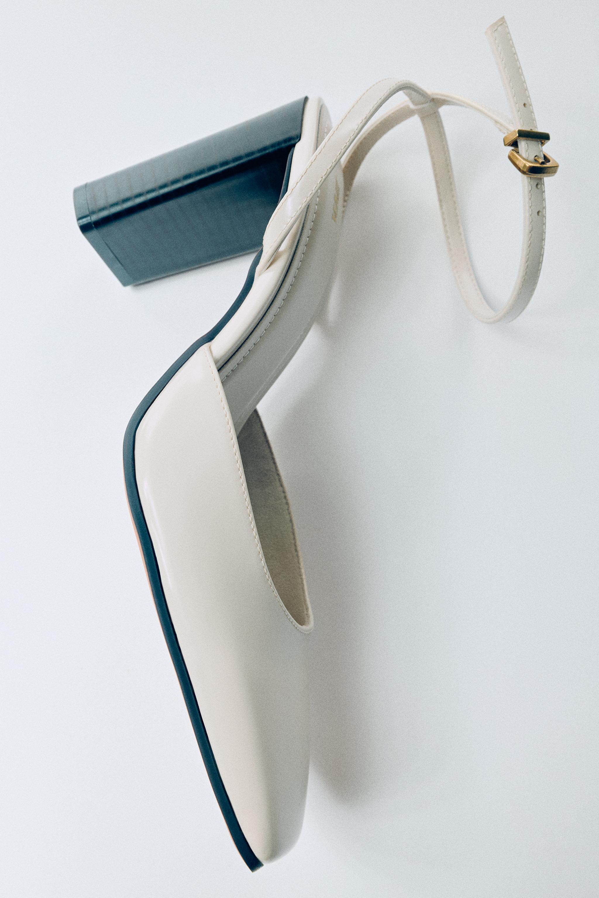 WIDE HEEL SLINGBACK SHOES