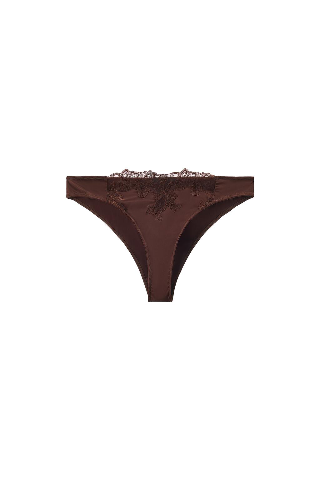 SATIN EFFECT LACE PANTIES - image 3