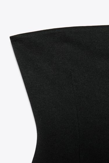 TOP BANDEAU INTERLOCK - Noir de Zara - Image 6