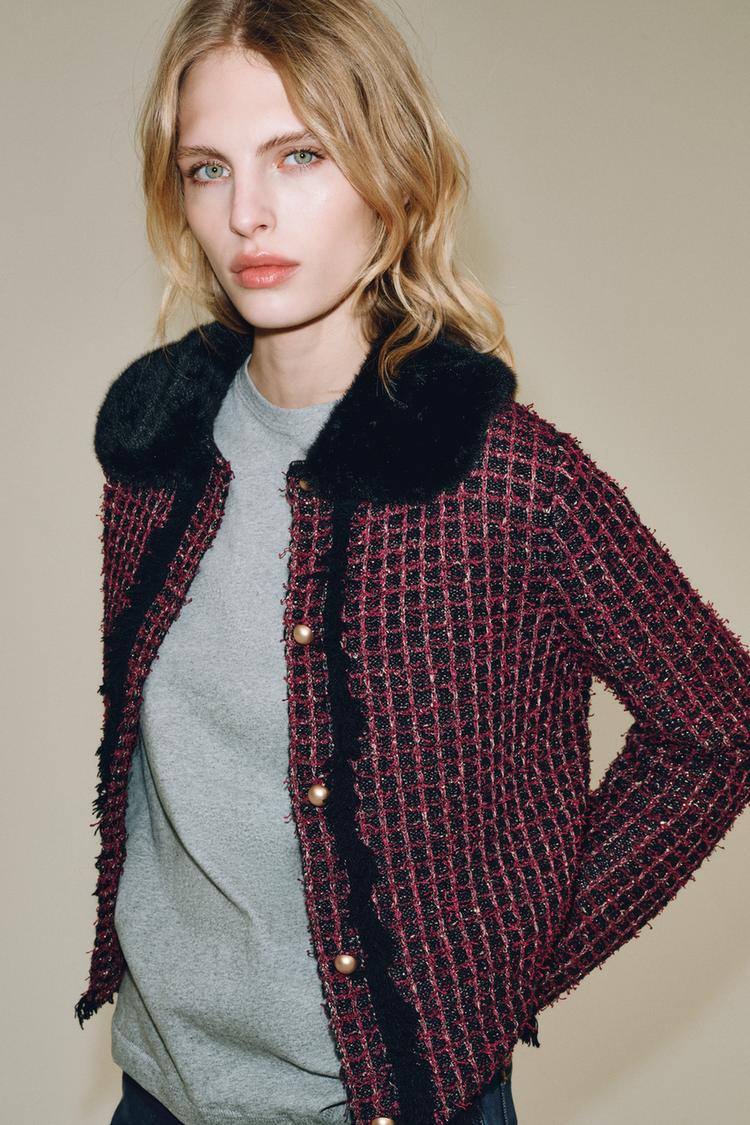 Chaqueta punto cuello combinado desmontable