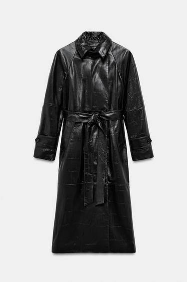 TRENCH BEROKI LUZEA, %100 LARRUZKOA, ZW COLLECTION - Beltza, Zara-rena