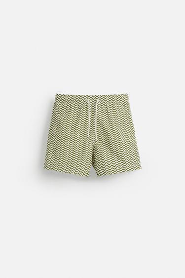 REGULAR WAVE SWIMMING TRUNKS - Ecru by Zara