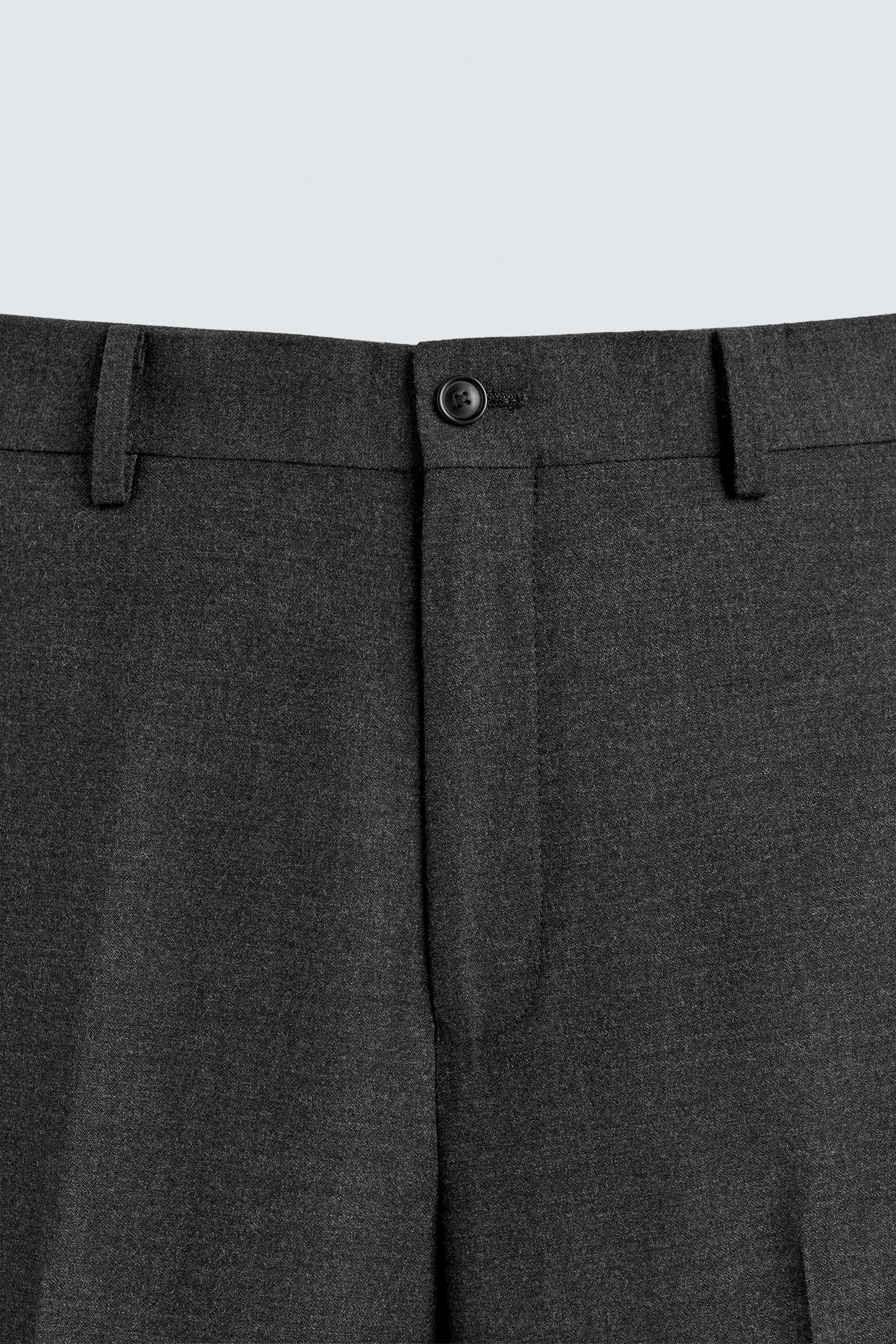 100% ウールスーツパンツ - チャコールグレー | ZARA Japan / 日本