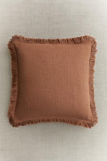 Zara FRINGED THROW PILLOW COVER - 772