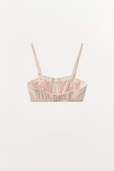 BRALETTE DENTELLE FLEUR - Rose pâle de Zara - Image 2