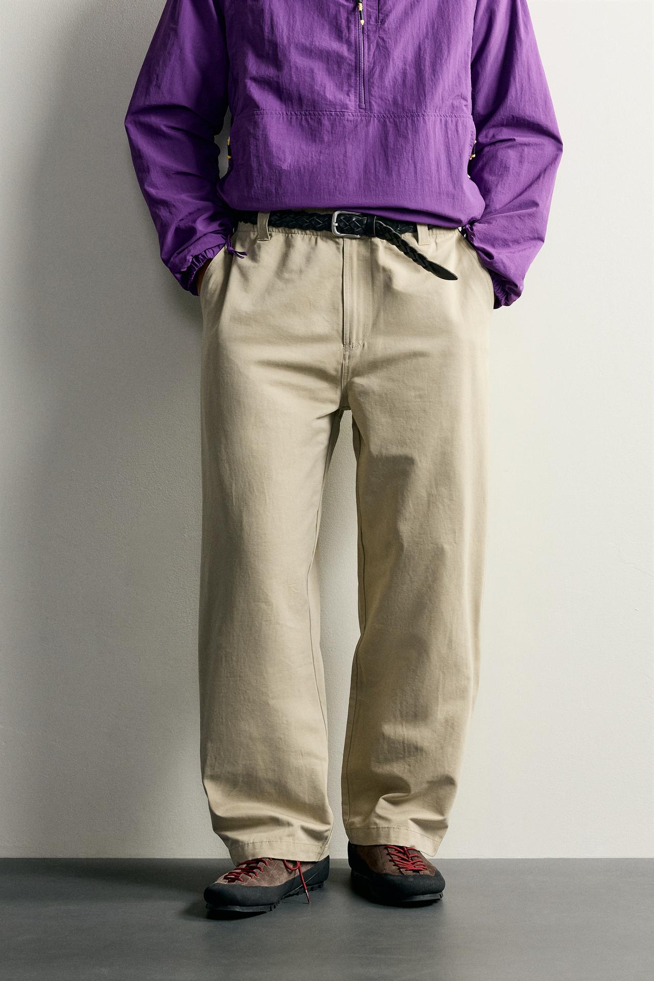 SOFT RELAXED-FIT PANTS — taupe brown