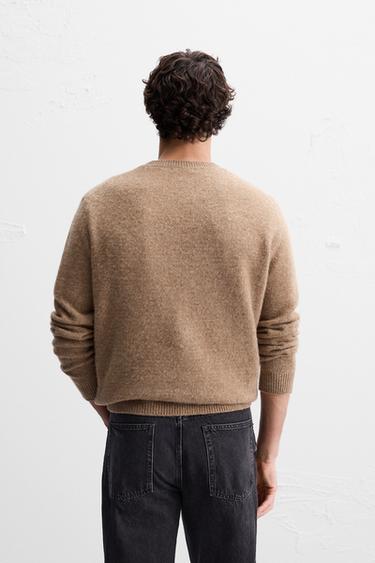 BRUSHED WOOL SWEATER - Mid-camel by Zara - Image 2