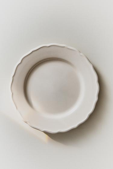 ASSIETTE PLATE FAÏENCE BORD RELIEF - Écru de Zara - Image 5