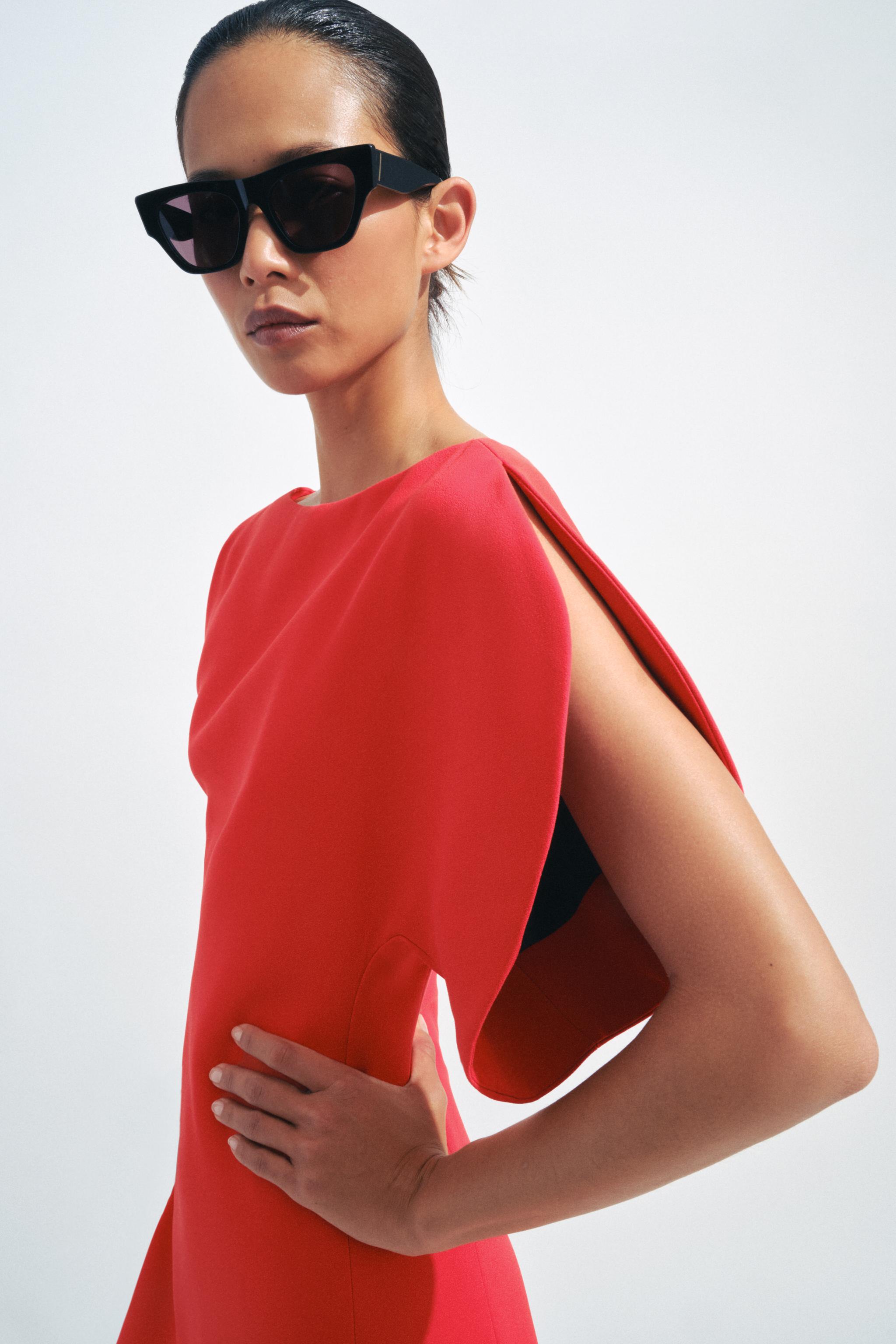 ZW COLLECTION ASYMMETRIC MIDI DRESS